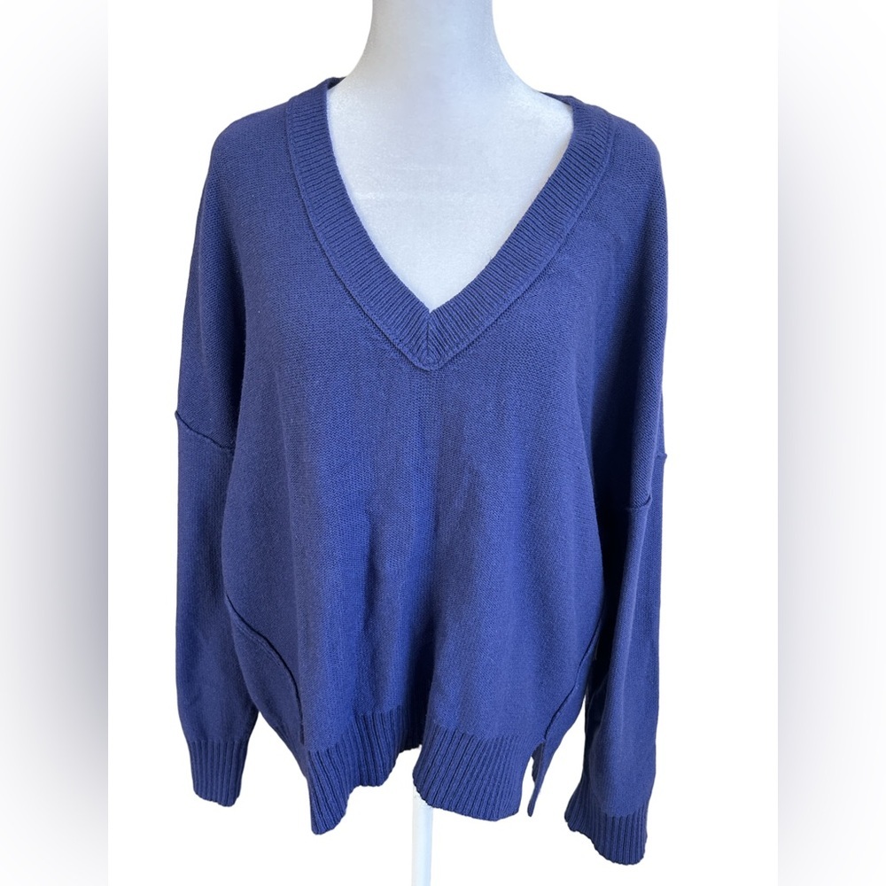 Anthropologie Maeve oversized simple relaxed effortless Wool blend sweater NWT S